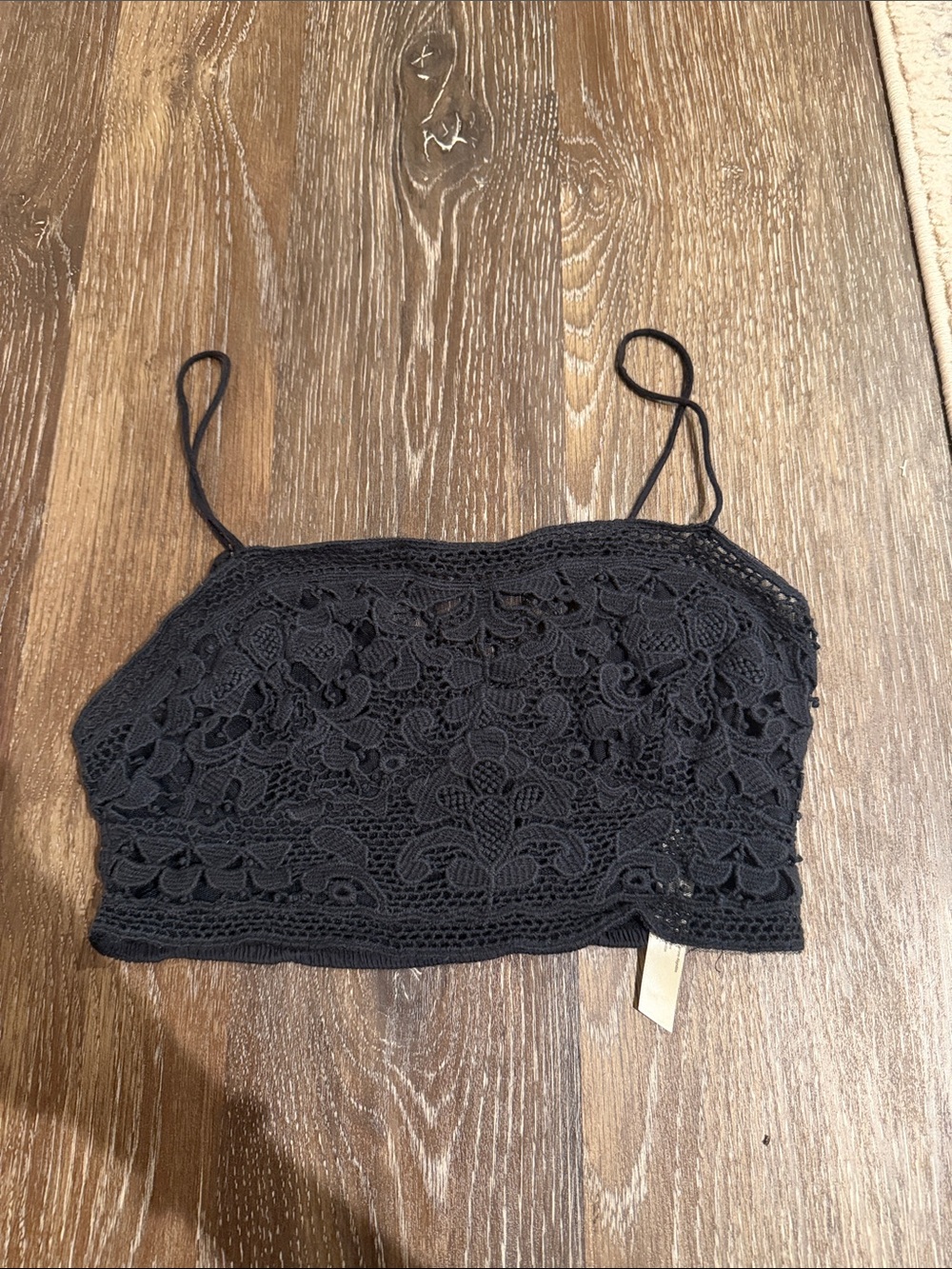 Free people Black Crochet Lace Cami Top - Women
